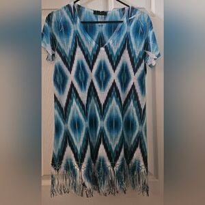 Only Nine Southwestern Print Blouse